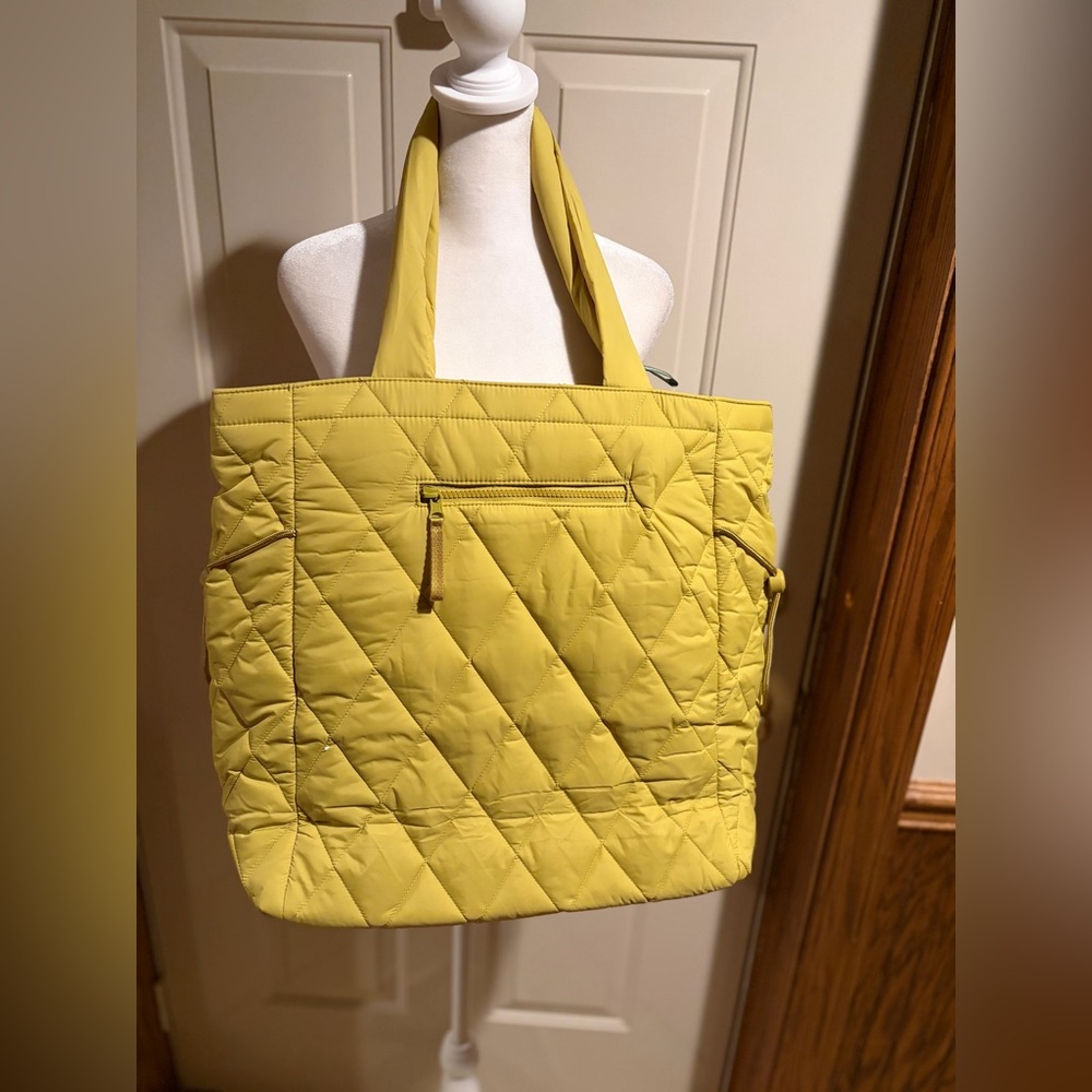 Vera Bradley Yellow Quilted Tote Bag Travel Work Shoulder Bag NWT - Picture 5 of 5